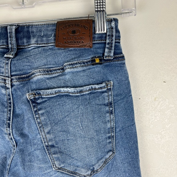 Lucky Brand Sasha Super Skinny Jeans Mid Rise Distressed Womens Size 4/27 - Picture 7 of 12